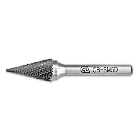 Continental Abrasives SM-5 Double Cut Conical Pointed Nose Tungsten Carbide Burr CB-SM5D
